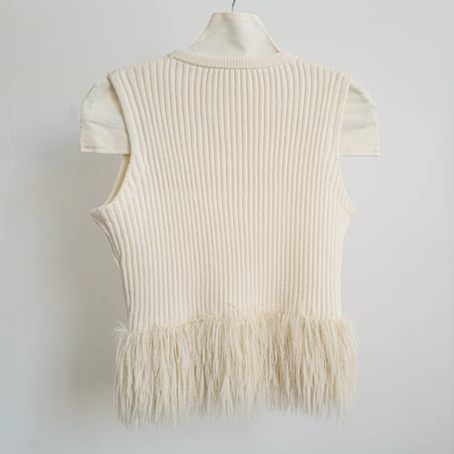 White Knit Vest Women's