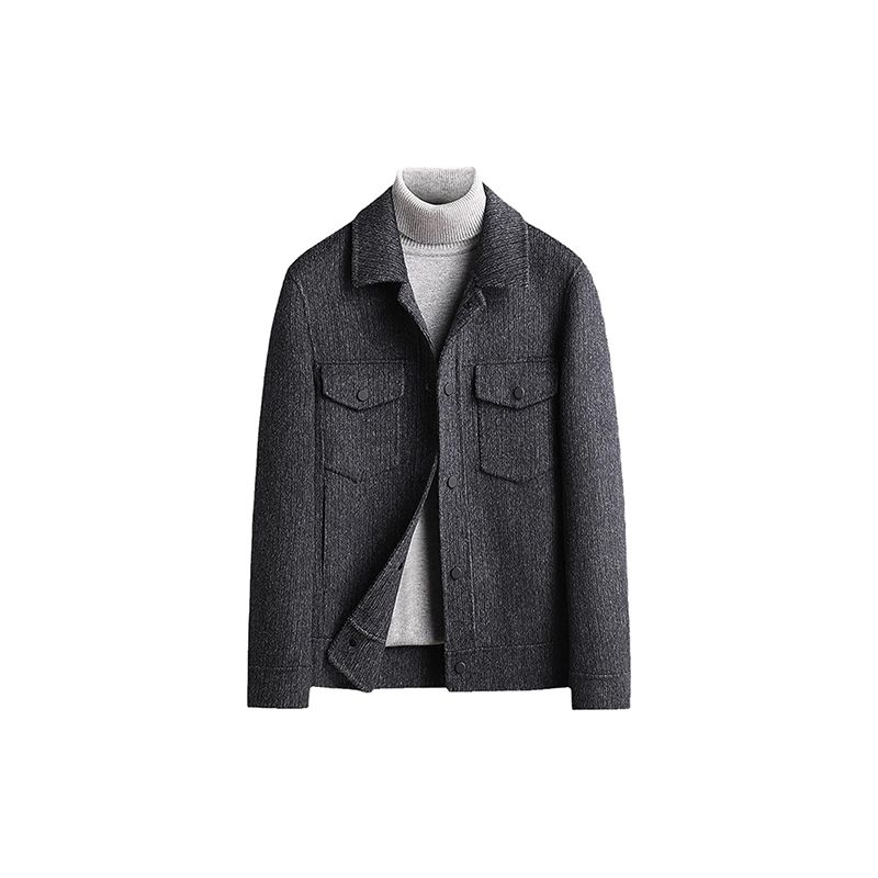 Siaced Zip Llawn Gwlân Merino