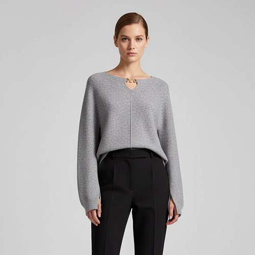 Merino Wool Roll Neck Sweater