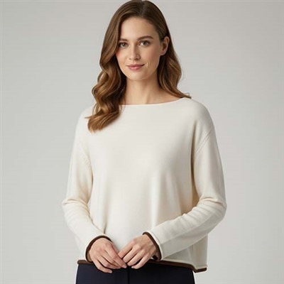 Siwmper Gwddf Criw Merino